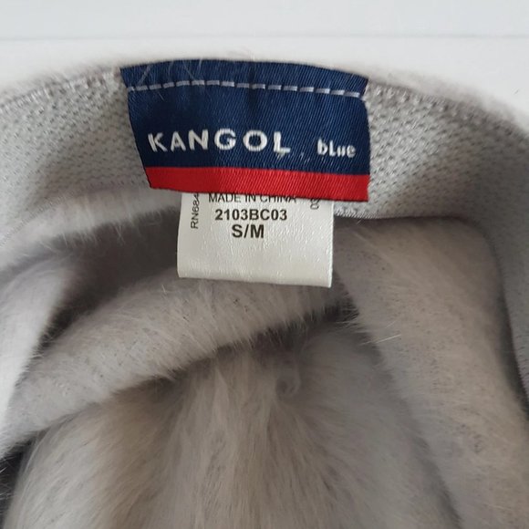 Y2K Grey Fluffy Kangol Stretch Space Cap, Size S/M Grey Angora Kangol Baseball - Picture 7 of 8